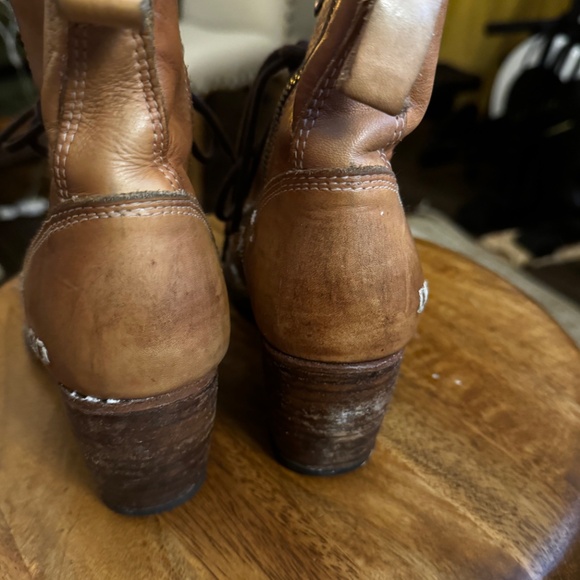 Bed Stu Judgement Lace Up Boots Booties in Tan Rustic Women’s Size 8 - Picture 3 of 5